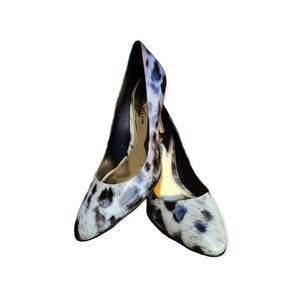 Antonio Melani Pumps Heels 8.5M Glossy Round Toe Animal Print